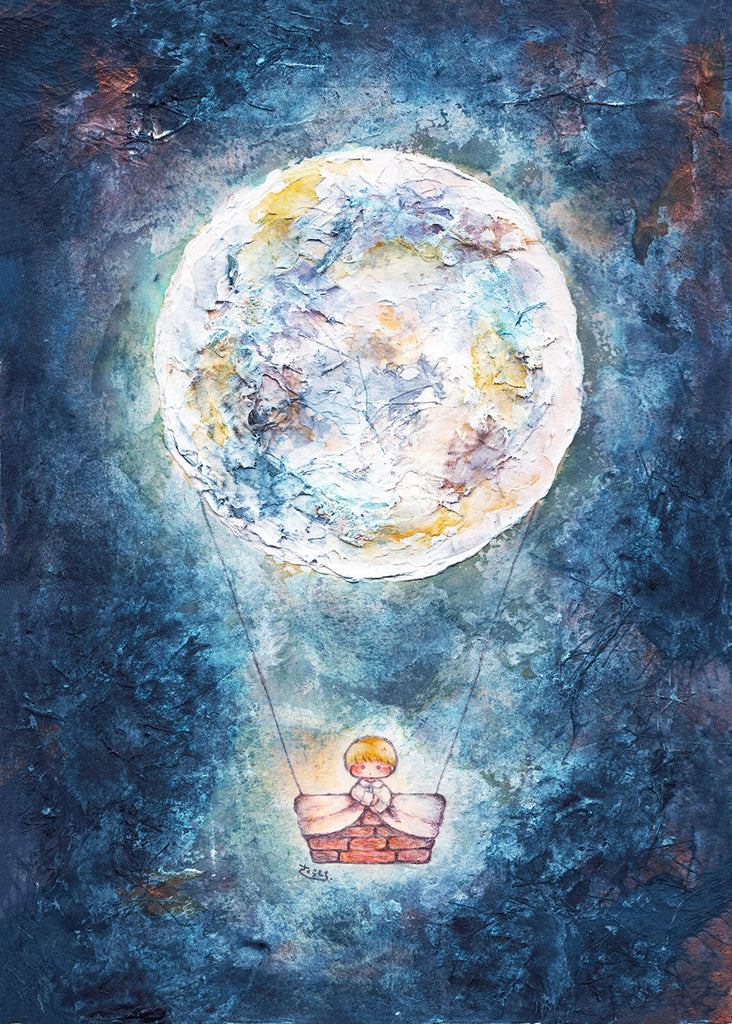 麻落水紙、典具無地染めなどを使ったドローイング作品