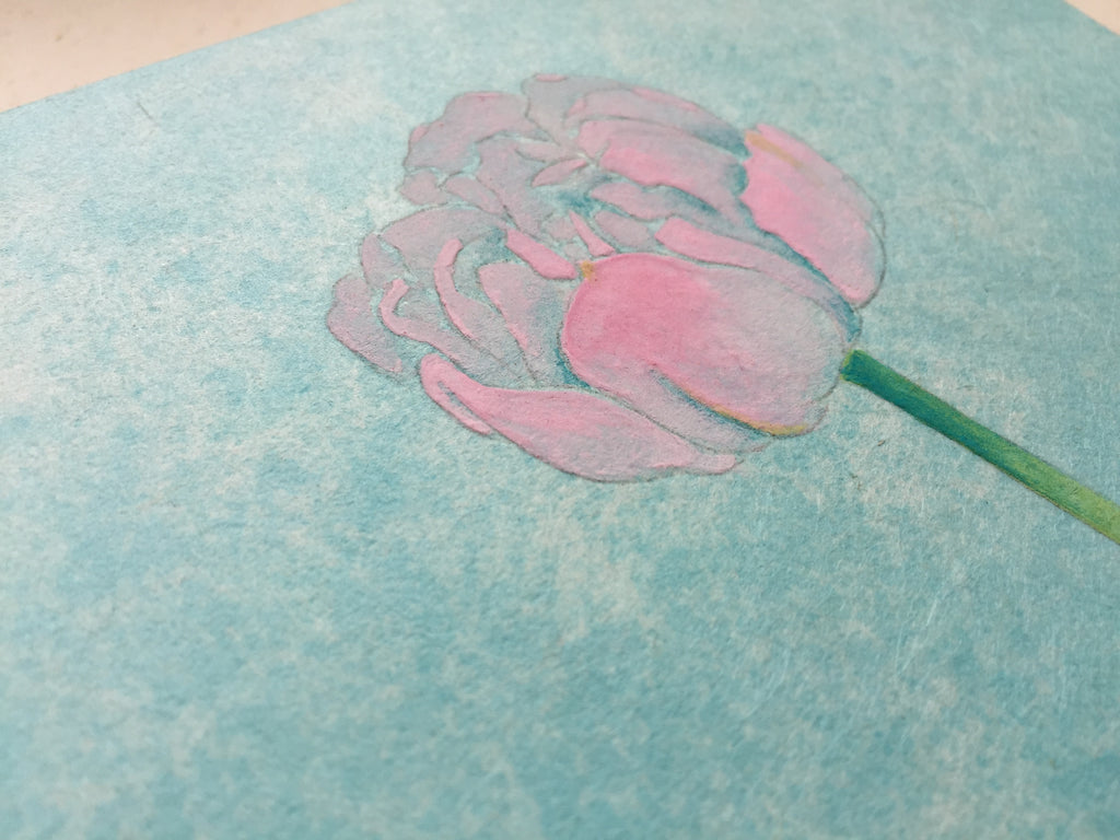 木綿麻紙を使った日本画作品