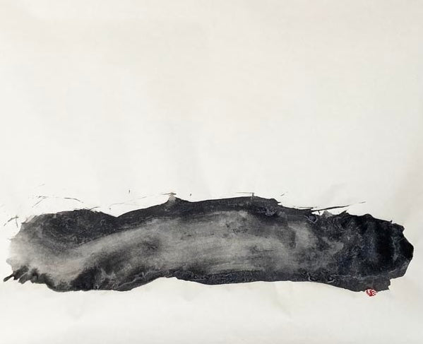 楮No.4-1・おかわらロールを使った書の作品