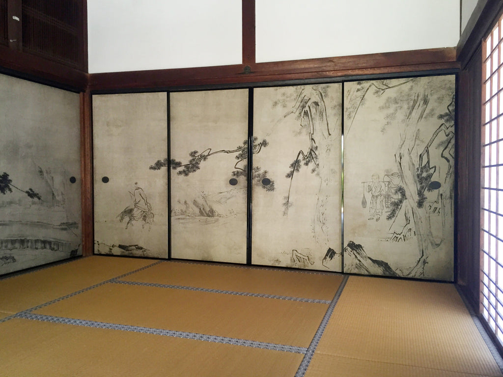 AIJP三椏白二層紙を使った襖絵（複製）