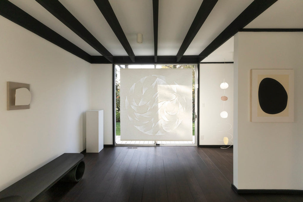 特注手漉き和紙を使ったインテリアアートワーク