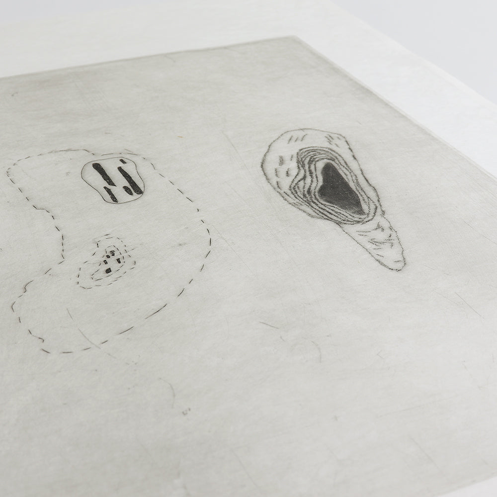 雁皮紙を使った版画作品