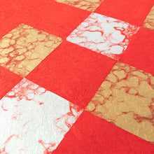 画像をギャラリービューアに読み込む, 金銀漉き込み紙 市松三段 ＊在庫限り（20%OFF）
