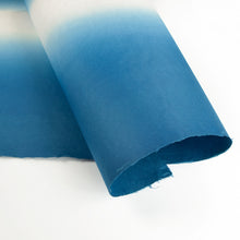 画像をギャラリービューアに読み込む, 藍染め和紙 グラデーション上下染め ＊在庫切れの場合1〜2週間程で納品
