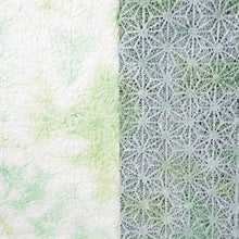 画像をギャラリービューアに読み込む, レースＰ 麻の花 もみ染 若緑
