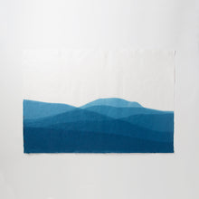 画像をギャラリービューアに読み込む, 藍染め和紙 山並み ＊在庫切れの場合1〜2週間程で納品
