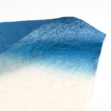 画像をギャラリービューアに読み込む, 藍染め和紙 銀和紙グラデーション横 ＊在庫切れの場合1〜2週間程で納品
