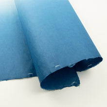 画像をギャラリービューアに読み込む, 藍染め和紙 グラデーション 平版 横 ＊在庫切れの場合1〜2週間程で納品
