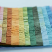 画像をギャラリービューアに読み込む, 手染め和紙 もみ染め 15色セット 小
