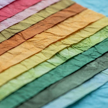 画像をギャラリービューアに読み込む, 手染め和紙 もみ染め 15色セット 小
