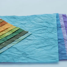 画像をギャラリービューアに読み込む, 手染め和紙 もみ染め 15色セット 小
