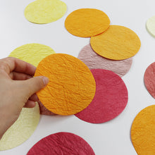 画像をギャラリービューアに読み込む, 丸い和紙 強制紙
