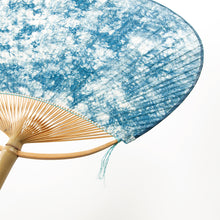 画像をギャラリービューアに読み込む, 藍染め うちわ ぼかし
