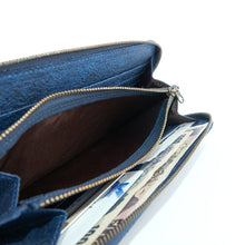 画像をギャラリービューアに読み込む, 藍染長財布（205×105mm）
