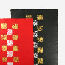 画像をギャラリービューアに読み込む, 金銀漉き込み紙 市松三段 ＊在庫限り（20%OFF）
