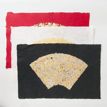 画像をギャラリービューアに読み込む, 金銀漉き込み紙 ちり 扇 ＊在庫限り（20%OFF）
