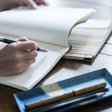 画像をギャラリービューアに読み込む, 藍染め 和帳 段染め
